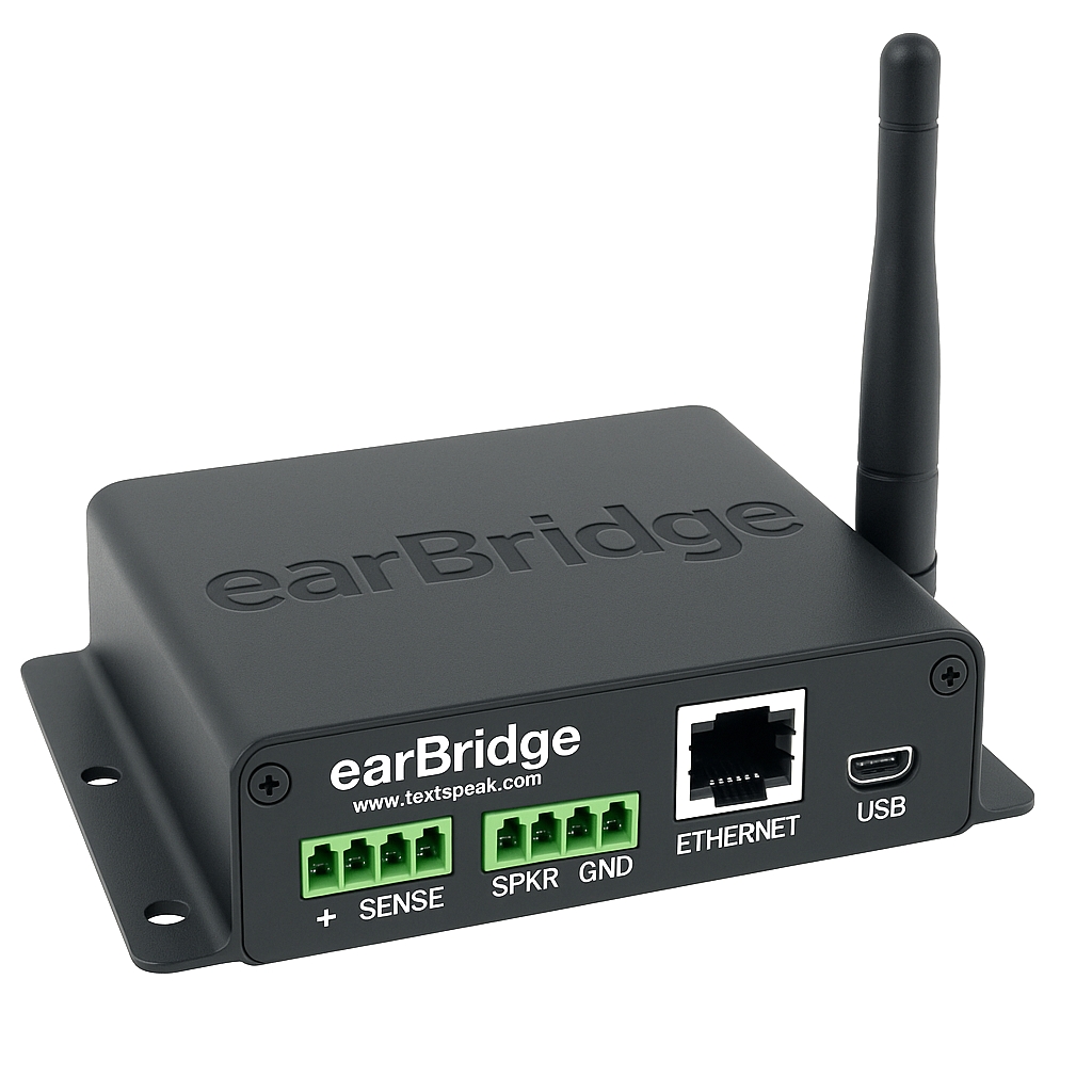 earBridge Cellular - Emergency, mass notification and public safety amplifier gateway